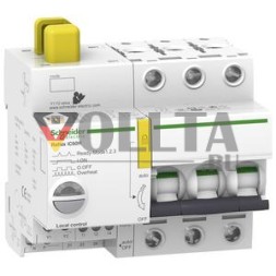 Schneider Electric A9C66325 ACTI9 IC60H TI24 D25A 3-полюсный дистанционно переключаемый автоматический выключатель
