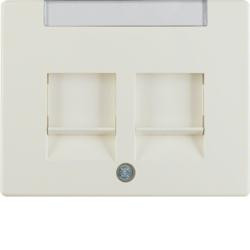 Berker 11820002 Центральная часть с ползунками для защиты от пыли и полем для надписи белая, глянцевая Berke