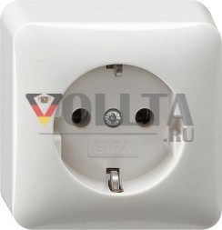 Gira 044013 SCHUKO розетка накладная чисто белая