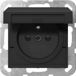 Gira 4488005 заземляющий штырь KD+SH System 55 sw с розеткой