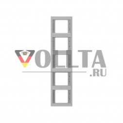 Berker 13537004 K5 рамка пятерная вертикальная, цвет: благородная сталь