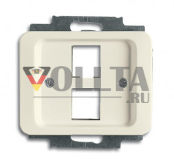 Busch-Jaeger 2561-02-22G центральная пластина, с опорным кольцом слоновая кость/белый