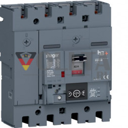 Автоматический выключатель Hager HMT041NR h3+ P250 4P4D 40A 50kA