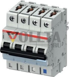 ABB Stotz-Kontakt S403M-C4NP, миниатюрный автоматический выключатель C,4A,NP,10kA,4P,втычной, защищенный нейтральный проводник, 2CCS573103R8044