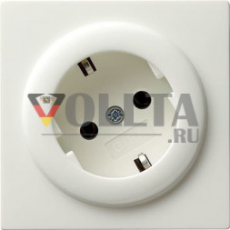 Gira 044840 S-Color SCHUKO-розетка 16А, цвет:чисто белый, тон:глянец