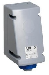 ABB Stotz-Kontakt 316RL9W, настенная розетка для поверхностного монтажа, 16 А 9 ч, IP67, 3P+E, 200-250 В, 50+60 Гц, синяя, 2CMA168468R1000