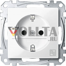 Merten MEG2356-0319 System M SCHUKO-розетка 16А, c символом микроволновка цвет:полярная белизна, тон:глянец