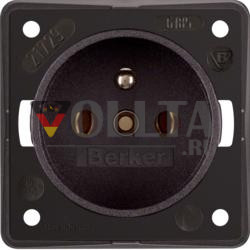Berker 961852501 розетка с защитным контактным штифтом коричневая, матовая Вставки Integro
