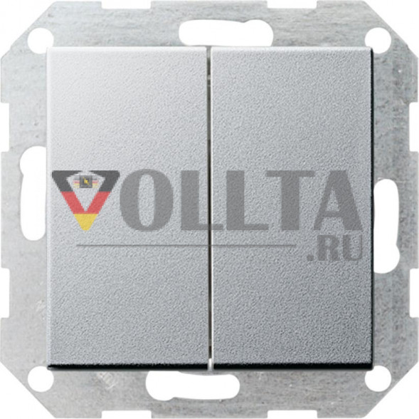 Gira 286026 кнопочный выключатель серии прямой System 55 F Alu