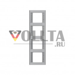 Berker 13437004 K5 рамка четверная  вертикальная, цвет: благородная сталь