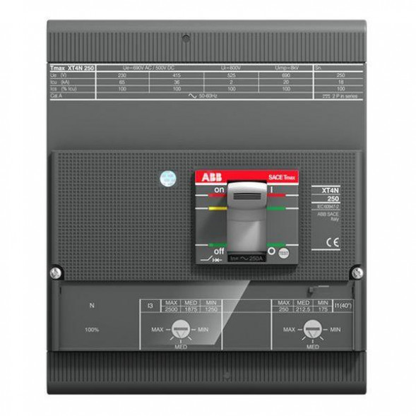 ABB Stotz-Kontakt 1SDA075283R0001 XT4L 250 TMA 100 500..1000 4p FF Автоматический выключатель UL/CSA