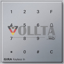 Gira 260565 TX44 Keyless-In-Codetastatur цвет: алюминевый