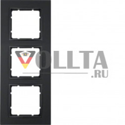 Berker 10136626 B7 рамка,3 группы, цвет:антрацит, тон: матовый