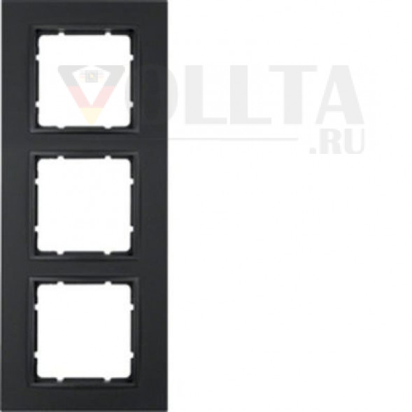 Berker 10136626 B7 рамка,3 группы, цвет:антрацит, тон: матовый