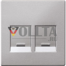 Schneider серия: Merten MEG4542-0460 System M Lexcom модуль крышка, двойная, цвет: алюминевый, тон: матовый