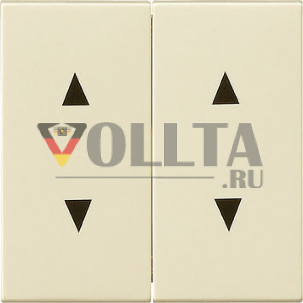 Gira 115001 System55 переключатель, для жалюзи/кнопка клавиша коромысловый выключатель,  цвет: кремово-белый, тон:глянец