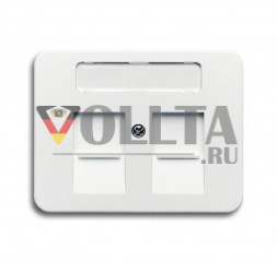 Busch-Jaeger 1800-24G Alpha телефонная розетка, крышка, цвет: alabaster