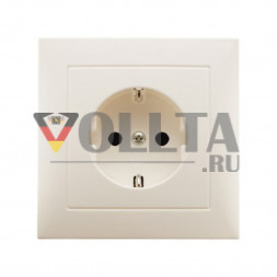 Berker 47228982 S1 SCHUKO-розетка  16А, безопасная для тедей,цвет: кремово-белый, тон:глянец