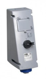 ABB Stotz-Kontakt 416MPR6W, розетка настенная переключаемая, 16 A 6h, IP67, 3P+N+E, с FI 30 мА, 2CMA168075R1000