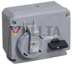ABB Stotz-Kontakt 232MHS1W, розетка настенная переключаемая, 32 A 1h, IP67, 2P+E, 2CMA167851R1000