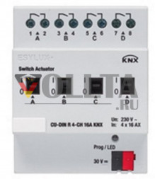 ESYLUX EC10430282 переключатель четверной CU-DIN R4-CH 16А, KNX