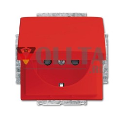 Вставка для розетки Busch-Jaeger 20 EUKB-917 SCHUKO®, с откидной крышкой, красная RAL 3020