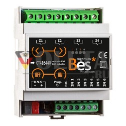 BESKNX CT416440 KNX универсальный актуатор 16 A | 4-х канальный, 6 входов, электрическое ручное управление