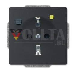 Busch-Jaeger 2CKA003116A0671 3120 EUCB-885 черная матовая розетка
