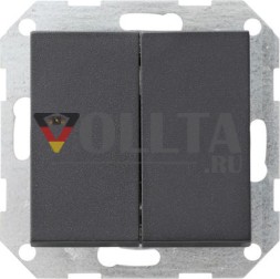 Gira 286128 2-позиционный прямой кнопочный выключатель System 55 антрацитовый