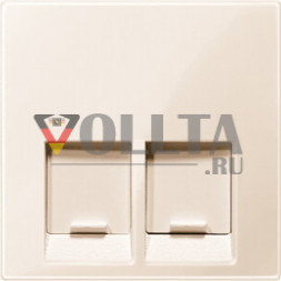 Merten MEG4542-0344 System M Lexcom Modul крышка, двойная, цвет: кремово-белый, тон:глянец