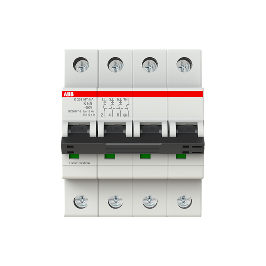 Автоматический выключатель ABB Stotz-Kontakt 2CDS273446R0377 S203MT-K6NA K-Char.10kA 6A 3P+NA