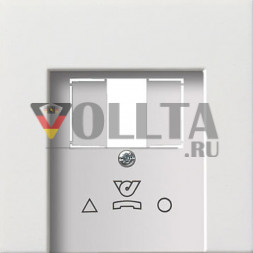 Gira 0260112 Ширококлавишный выключатель TDO-Компьютерная розетка, крышка, цвет:чисто белый, тон:глянец