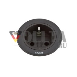 EVOline ONE1-R.20 ONE розетка черная-кольцо черное, Черный