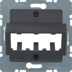 Berker 14271606 центральная плата для 3 модулей MINI-COM, антрацитовая матовая/бархатная система центральной платы