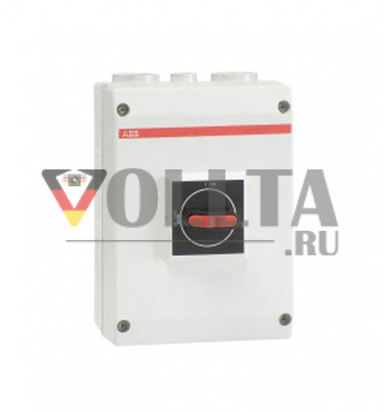 ABB Stotz-Kontakt OTP63B3M, выключатель-разъединитель в корпусе 3-полюсный 80A 690V с черной ручкой, 1SCA022383R3450