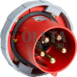 ABB Stotz-Kontakt 4125BU11W, вилка для монтажа на панель, 125 А 11 ч, IP67, стандартный фланец, 2CMA167207R1000