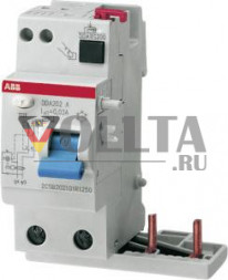 ABB Stotz-Kontakt DDA202 A-25/0.5, блок FI для S202 2P, тип A, 25A, 500mA, 2CSB202101R4250