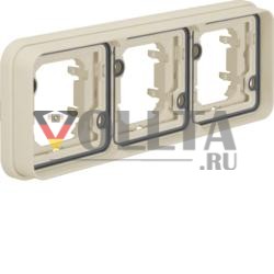 Berker 13303502 рамка 3-х сторонняя горизонтальная для скрытого монтажа полярно-белый матовый Berker W.1