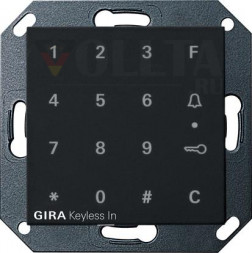 Gira 2605005 System 55 черная бесключевая кодовая клавиатура