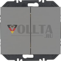 Berker 24127034 FoH K.5 2-позиционная радиокнопка из нержавеющей стали с лаковым покрытием