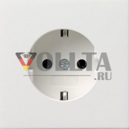 Gira 0466112 Ширококлавишный выключатель SCHUKO-розетка  16А, цвет:чисто белый, тон:глянец