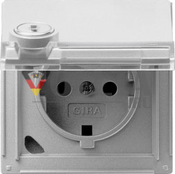 Gira 044765 TX44 SCHUKO-розетка 16А, c замки отсортированы цвет: алюминевый