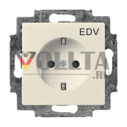 Busch-Jaeger 20 EUCKS/DV-82 Розетка SCHUKO®, с надписью «EDV» цвет слоновой кости.