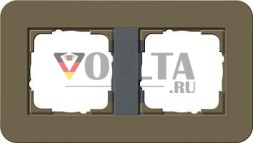 Gira 0212426 рамка 2f Gira E3 Умбра/Антрацит
