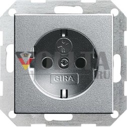 Gira 045326 розетка SCHUKO KS System 55 цвет алюминий