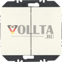 Berker 24127039 FoH K.1 2-позиционная полярно-белая глянцевая радиокнопка