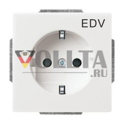 Busch-Jaeger 20 EUCKS/DV-84 Розетка SCHUKO®, с оттиском «EDV» студийный белый