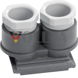 Berker 18893505 кабельный ввод 2 x M20 Berker W.1 серый матовый