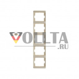 Berker 13530002 Arsys рамка пятерная  вертикальная, цвет: кремово-белый, тон:глянец