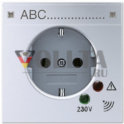 Jung AL2521KINAUF LS990 SCHUKO-розетка  16А, цвет: алюминевый
